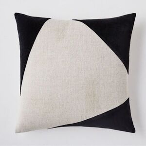 Cotton Linen & Velvet Corners Pillow Cover